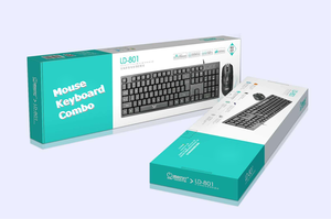 USB-Kabelgebundene Tastatur und Maus Kombination 104 Tasten Vollgröße Membran-/Bürotastatur mit - Product Image 5