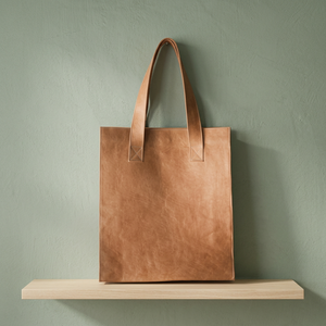 Nuevo Bolso de Mano de Cuero Genuino para Mujer, Plegable, con Cierre, Impermeable, Gran Capacidad, Ligero, con Correa para Hombro/Bandolera - Product Image 1