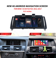 ID8 untuk BMW X3 F25 X4 F26 2014 2015 2016 Android 12.0 Auto Radio Stereo GPS Navi 3G WiFi Mirror Link RDS NBT CIC
