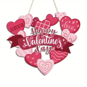 Nouveauté <span class=keywords><strong>Décoration</strong></span> Murale en Bois Rose en Forme de Cœur pour la Fête des Mères et la Saint-Valentin – Idéal pour la Maison et les Fêtes - Product Image 3