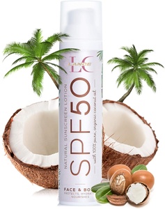 Lotion solaire végane naturelle SPF 50 PA+++ Protection UVA/UVB efficace Hydratation longue durée pour peaux grasses et sensibles - Product Image 1