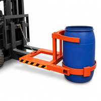Pince à double tambour DG800 pour chariot élévateur, capacité de charge de 800 kg, pince à double anneau robuste pour fûts d'huile coniques en plastique de 200 L