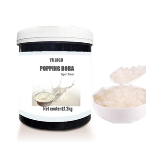 Ingrédients pratiques pour thé au lait à bulles (boba tea) et yaourt, en promotion, avec sirop d'érable en sachet - Product Image 1