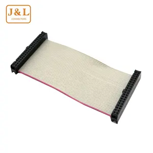 Factory direct sales Flat ribbon cable assembly 50mm 1.27mm female IDC 40P to female IDC 40P standard cable harness idc socket