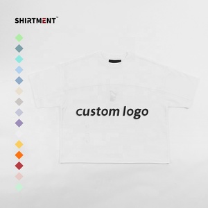 Vêtements de haute qualité personnalisé goutte épaule brodé Hip Hop marque Essentials unisexe 220 Gsm t-shirt pour hommes - Product Image 1