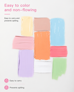 Abrltino Set de Paleta de Esmalte en <span class=keywords><strong>Gel</strong></span> de 9 Colores para Pintura de Uñas, <span class=keywords><strong>Gel</strong></span> Grueso para Arte de Uñas, Pintura en <span class=keywords><strong>Gel</strong></span> Ombre para Usar en Degradados y Estampados de Uñas - Product Image 4