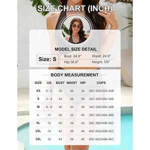 Conjunto de bikini de cintura alta para mujer, traje de baño de 2 piezas con control de abdomen y malla, estilo halter - Product Image 6