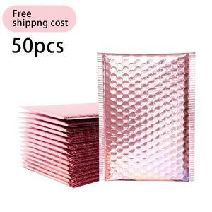 40 USD 6*9インチPoly Mailer Pink Bubble Padded Envelopes 50PCS Rose Gold Bubble Mailer Including FreightにUSA