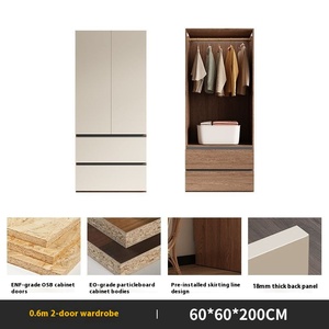 Armario <span class=keywords><strong>de</strong></span> Dormitorio Moderno y Sencillo <span class=keywords><strong>de</strong></span> Madera Maciza y Aglomerado con 4 Estantes y Cajones para Muebles <span class=keywords><strong>de</strong></span> Sala <span class=keywords><strong>de</strong></span> Estar - Product Image 6