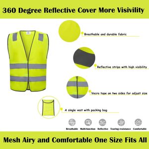 Wholesale Custom Safety <b>Work</b> <b>Clothes</b> Men <b>Construction</b> Safety Vest Reflective Fabric for Clothing Reflective Vest with logo - Product Image 4