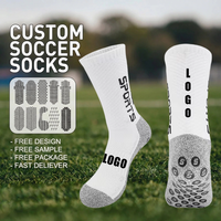 Chaussettes de sport antidérapantes personnalisées avec grip en silicone pour hommes, chaussettes de football antidérapantes, chaussettes de soccer personnalisées avec grip antidérapant