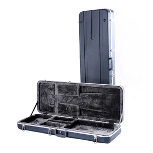Factory Direct Selling High Quality Abs Guitar Hard Case Gray 7mm Plush Square Bass Guitar Case