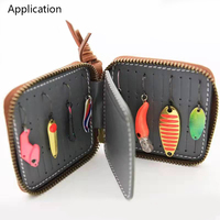 Boîte à pêche à la mouche en cuir de veau PU et plastique ABS, construction durable, tailles S/M/L souples pour la pêche en lac, en ruisseau et en rivière