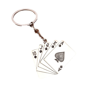 Portachiavi con ciondolo chiave per <span class=keywords><strong>auto</strong></span> portachiavi con carta da gioco creativa in metallo portachiavi da <span class=keywords><strong>uomo</strong></span> personalizzato all'ingrosso - Product Image 1