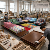 Ensemble de canapés modulaires en velours à motifs arc-en-ciel, design sur mesure, qualité commerciale, pour salon, canapé Mahjong