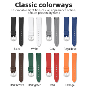 Correa de Reloj de Silicona de Goma Arqueada de Nuevo Diseño para <span class=keywords><strong>Omega</strong></span> <span class=keywords><strong>Swatch</strong></span> Serie 1965, Correa de Reloj Deportiva de Goma de Lujo de 20 mm - Product Image 6