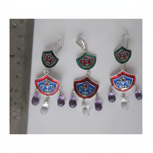 Elegante y elegante colección de pendientes de gota de plata accesorio de moda - Product Image 1