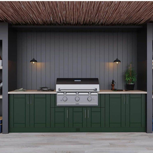 Ensemble armoires de <span class=keywords><strong>cuisine</strong></span> d'extérieur au design moderne meubles de <span class=keywords><strong>cuisine</strong></span> en acier inoxydable gril à gaz intégré <span class=keywords><strong>four</strong></span> à pizza barbecue gril pour jardin - Product Image 3