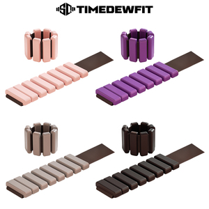 Poids de cheville LADYGLOW de marque, noirs, renforcés, 1lb/2lb/4lb, avec manchette blanche, pour femmes et enfants, entraînement en gros - Product Image 4