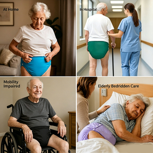 Babyshow <span class=keywords><strong>Couche</strong></span>-culotte en tissu réutilisable pour adulte, imperméable, respirante, <span class=keywords><strong>lavable</strong></span>, sous-vêtement d'incontinence avec protection anti-fuites pour personnes <span class=keywords><strong>âgée</strong></span>s - Product Image 4