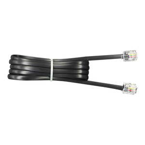 RJ11 6p4c Cordon téléphonique blindé modulaire en cuivre nu <span class=keywords><strong>4</strong></span> fils Noir 30 <span class=keywords><strong>paires</strong></span> UTP Cat3 Câble de communication téléphonique en cuivre extérieur - Product Image 1