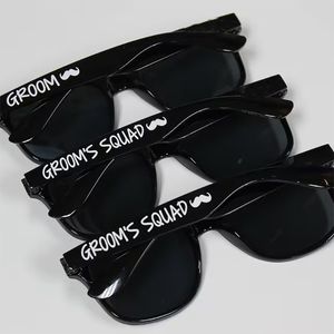 Черные солнцезащитные очки для мальчишников - Product Image 1