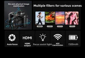 DLC DC226 8K Anti Shake Digital Camera with Dual Front Rear Lens Support WIFI for <strong>Professional</strong> Outdoor Travel <strong>Photograph</strong> - Product Image 4