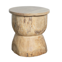 Table basse ronde en bois massif moderne de luxe pour salon, maison, hôtel et usage en resort