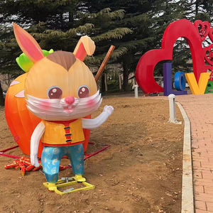 <span class=keywords><strong>Prix</strong></span> moins cher extérieur étanche Style chinois lanternes volant Festival soie Led lapin animaux lanternes pour <span class=keywords><strong>prix</strong></span> de gros - Product Image 5