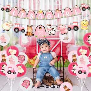 Decoraciones <span class=keywords><strong>de</strong></span> Baby Shower <span class=keywords><strong>de</strong></span> animales <span class=keywords><strong>de</strong></span> granja, pancarta <span class=keywords><strong>de</strong></span> niña para decoración <span class=keywords><strong>de</strong></span> fiesta <span class=keywords><strong>de</strong></span> corral, guirnalda temática <span class=keywords><strong>de</strong></span> Baby Shower, pancarta <span class=keywords><strong>de</strong></span> fiesta rosa - Product Image 2
