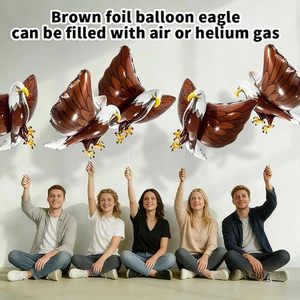 Bulk Large Brown White Bald Eagle Foil <b>Balloon</b>, Metallic Patriotic Themed for Party <b>Decor</b> - Product Image 6