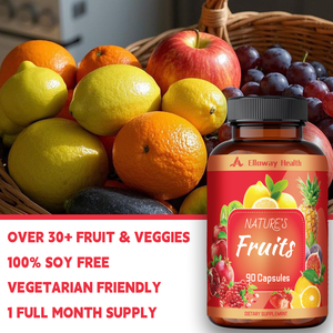 כמוסות אבקת פירות ויטמין טהורה |   תוסף סיבים תזונתיים לתמיכה במערכת העיכול ובמערכת החיסון - Product Image 4