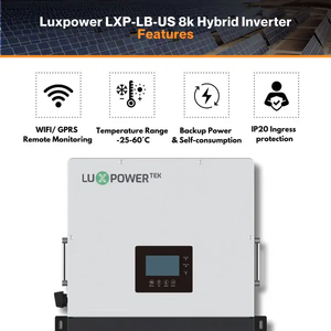 Inversor Híbrido Lux Power LXP-LB-US 10k 240V 120/240V Trifásico CA con Apagado Rápido, Control Remoto y Batería de Iones de Litio 99% Lux P - Product Image 4