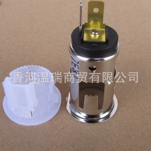 Hyundai Kia 95120C1500 Cigarette Lighter Socket <b>12V</b> Stainless Steel <b>Plug</b> With Socket Non Grounding - Product Image 1