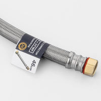Tuyau d'eau de cuisine flexible tressé en acier inoxydable moderne FANSKI, tube intérieur en PVC, raccords en laiton, 10 bars