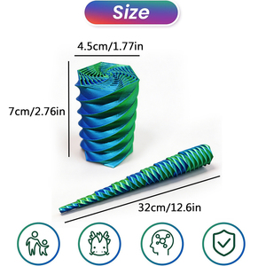 ของเล่นบรรเทาความเครียดรูปทรงหกเหลี่ยมแบบเฟรกทัล พิมพ์ 3 มิติด้วย PLA สำหรับผู้ใหญ่ ดีไซน์เกลียวหมุนหลากสีสัน เหมาะสำหรับทุกเพศ - Product Image 2