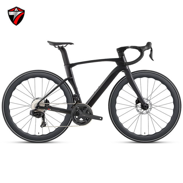 CYCLONE 24 Speed Shimanuo Racing City Bike High Modulus Carbon Fiber Wheel Wireless Disc Brake Hydraulic Wave Design Aluminum