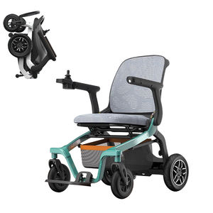 Fauteuil roulant électrique pliable pour voyages en avion avec coussin de siège confortable, sac de rangement et batterie au lithium amovible - Product Image 2