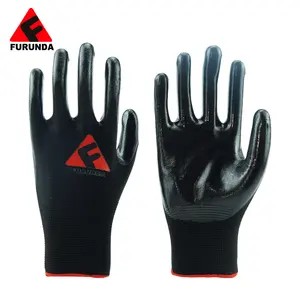 CE-geprüfte Nitril-Handschuhe Mit 13G Nylon Liner Sicherheits arbeits handschuhen Für den Bau