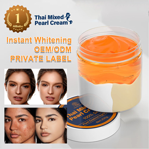 Crème de perles thaïlandaise <span class=keywords><strong>mixte</strong></span> trois couleurs, blanchissante, éclaircissante, hydratante, unifiante du teint, à l'essence végétale, éclaircissante pour le <span class=keywords><strong>visage</strong></span> et le corps, OEM 200g - Product Image 1