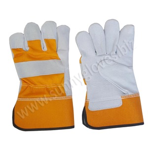 Gants de travail industriels Sunny Gloves de qualité supérieure, en cuir de vachette canadien, paume fendue, antidérapants, résistants aux déchirures, sans latex - Product Image 5