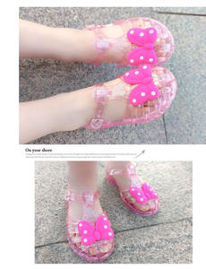 รุ่นใหม่ล่าสุดเด็กการ์ตูน PVC พื้นนุ่มปิดนิ้วเท้ารองเท้าเยลลี่สําหรับเด็กผู้หญิง - Product Image 2