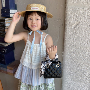 Bolso para niños de estilo coreano 2024 nueva moda chica monedero portátil niños princesa seda bufanda bolso de hombro - Product Image 5