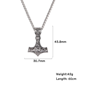 Mjolnir <strong>Thor</strong> <strong>Hammer</strong> <strong>Pendant</strong> Never Fade Talisman Amulet Jewelry Viking Necklace Men Accessories Necklace - Product Image 2