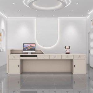 Bureau de réception moderne en bois pour salon de beauté Caissier Comptoir pour bureau Hôtel Meubles <span class=keywords><strong>Banques</strong></span> Studios Cinémas Hôpital - Product Image 3