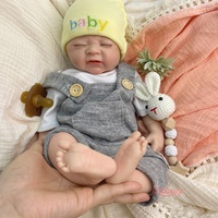 Poupée Reborn en Silicone Souple de 18 pouces, Bébé Garçon à Bouche Ouverte, Réaliste, Corps Entier en Silicone, Collection Muneca, Cadeau d'Accompagnement
