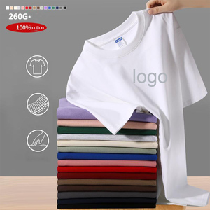 Camisetas Lisas <span class=keywords><strong>de</strong></span> Algodón 100% <span class=keywords><strong>de</strong></span> 260 g/m², Cuello Redondo Unisex, Personalizables con Logotipo, OEM, ODM, Venta al Por Mayor - Product Image 3