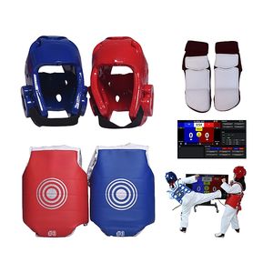 डब्ल्यूटी प्रमाणित वेचैम्प इलेक्ट्रॉनिक तायक्वोंडो स्कोरिंग सिस्टम पूरा सेट हेड चेस्ट फुट प्रोटेक्टर प्रतियोगिता के लिए - Product Image 1