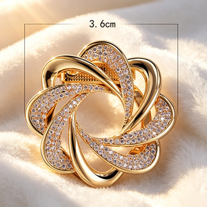 Decorative Ethnic Silk <b>Scarf</b> Jewelry Metal Shawl Buckle Irregular Pin Corner Knot Adjustment Button for Shawl <b>Scarves</b> - Product Image 3