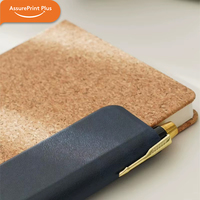 Ensemble cadeau de carnet à couverture rigide en liège naturel, stylo métallique, logo personnalisé, papier écologique recyclable, journal, cadeau promotionnel d'entreprise